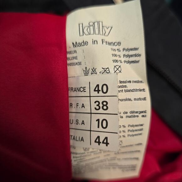 Killy Black Ski SnowBoard Zippered Pockets Ankle Hook Loop Womens Pants 10 - Picture 4 of 5